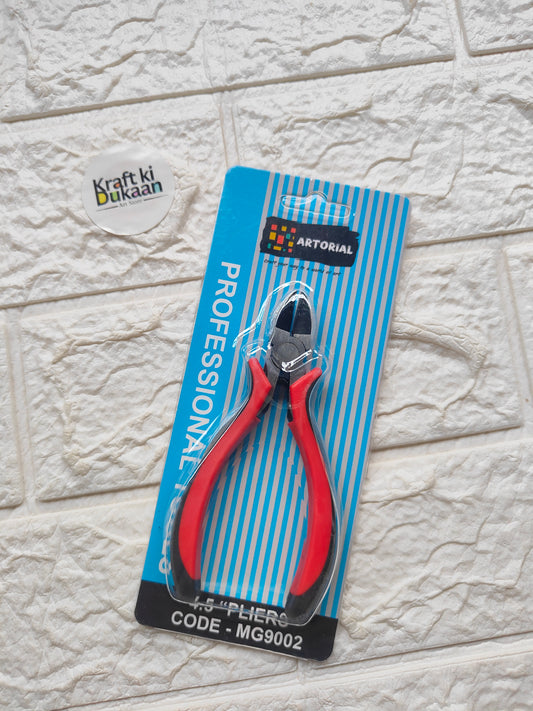 Red and black plier tool in retail blister package, labeled product code MG9002.