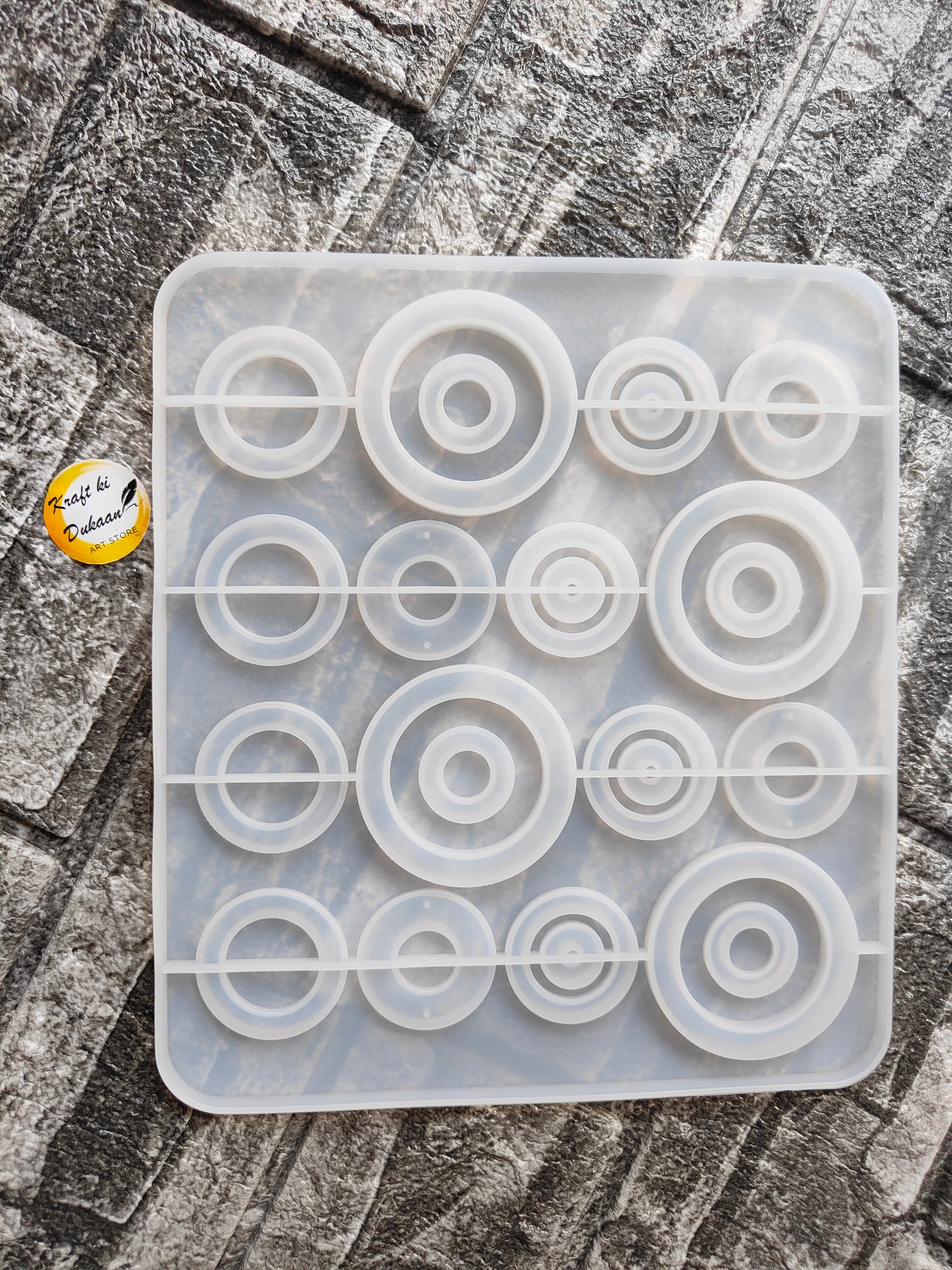 Silicone round jewelry making mold with various sizes for crafting unique jewelry pieces