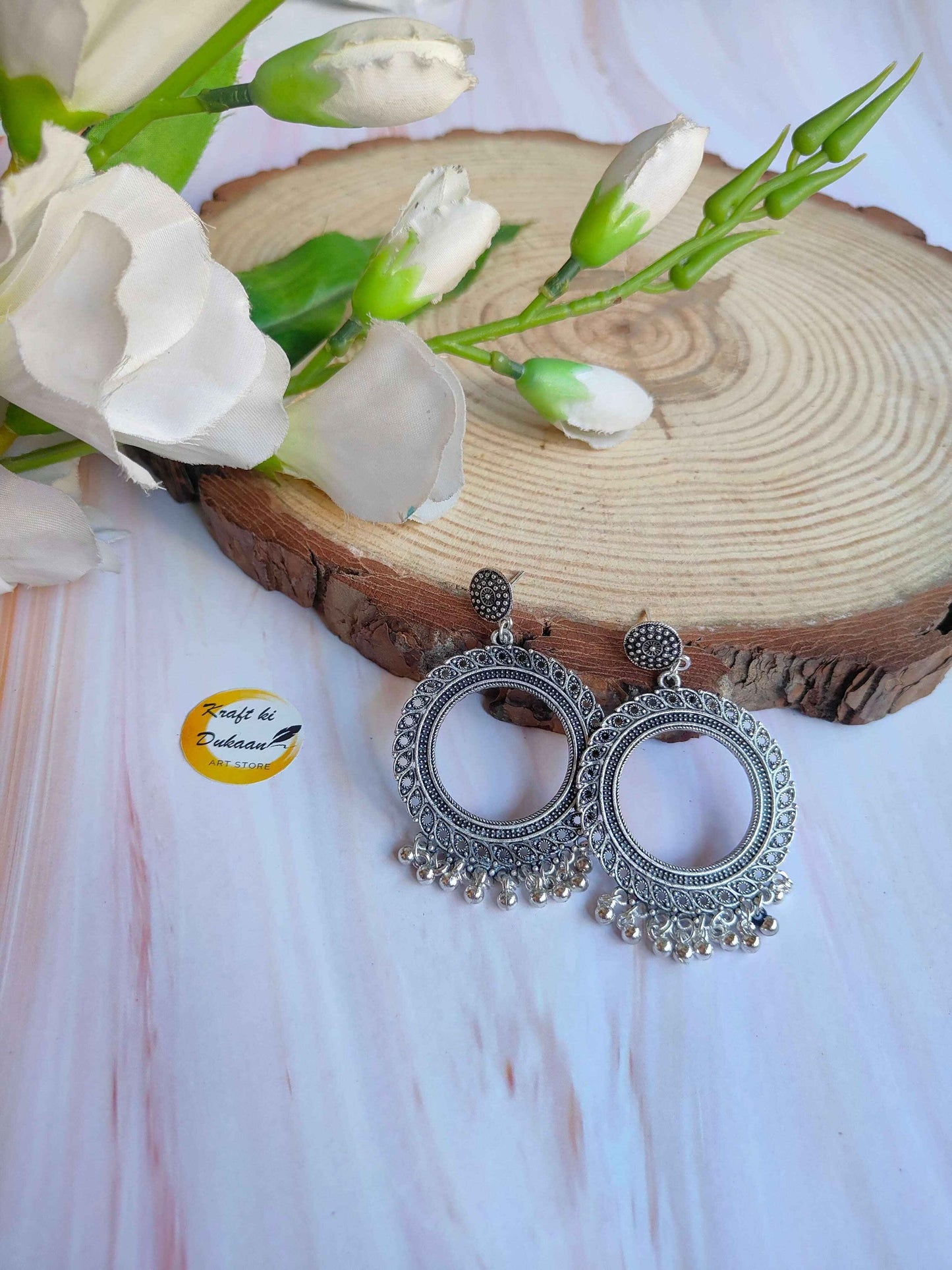 Silver Jhumka without Beads B18