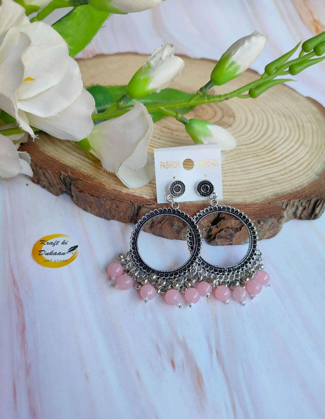 silver-jhumka-earrings-with-beads-light-pink