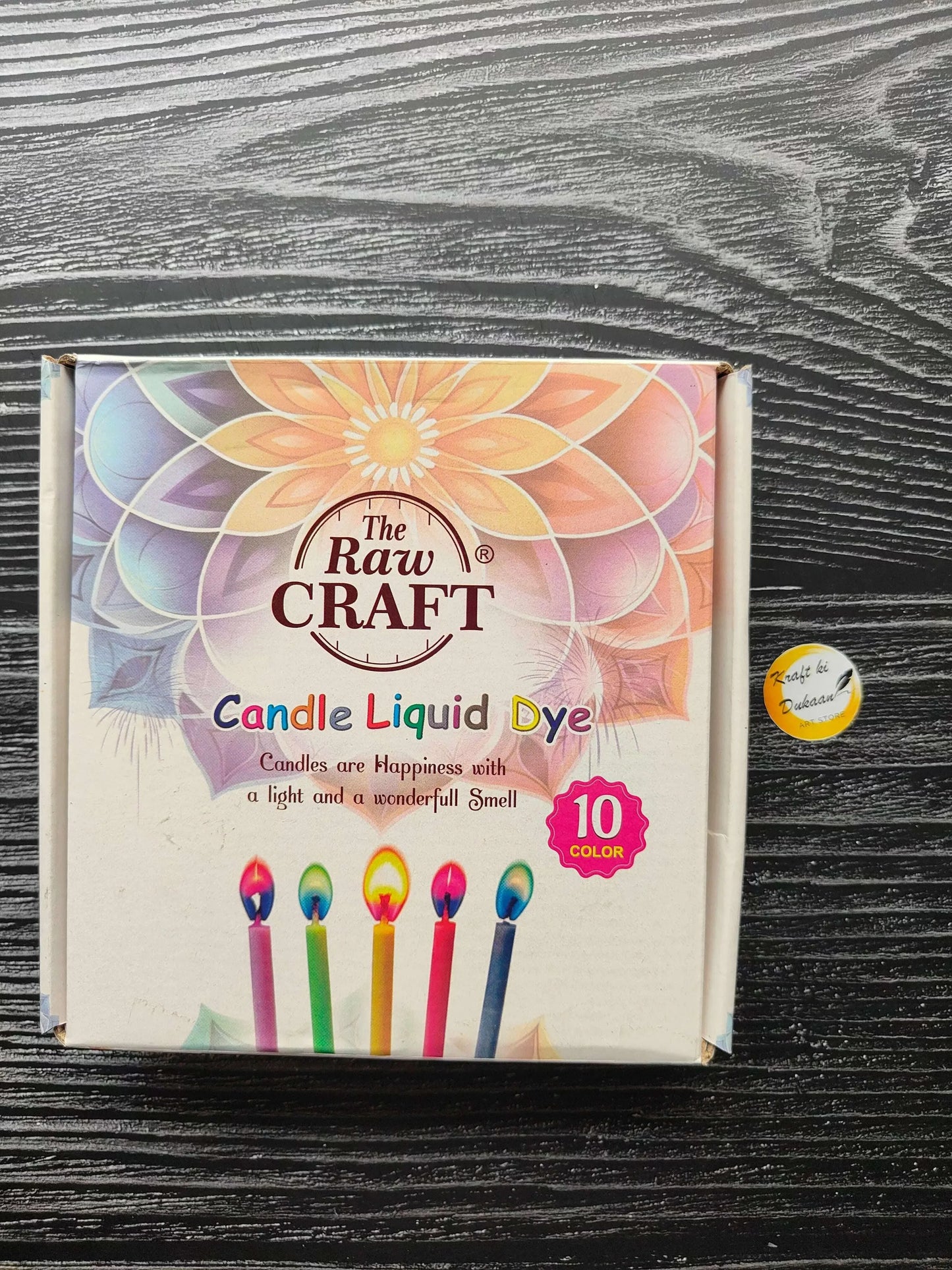 Candle liquid dye box, 10-color set with candle color icons