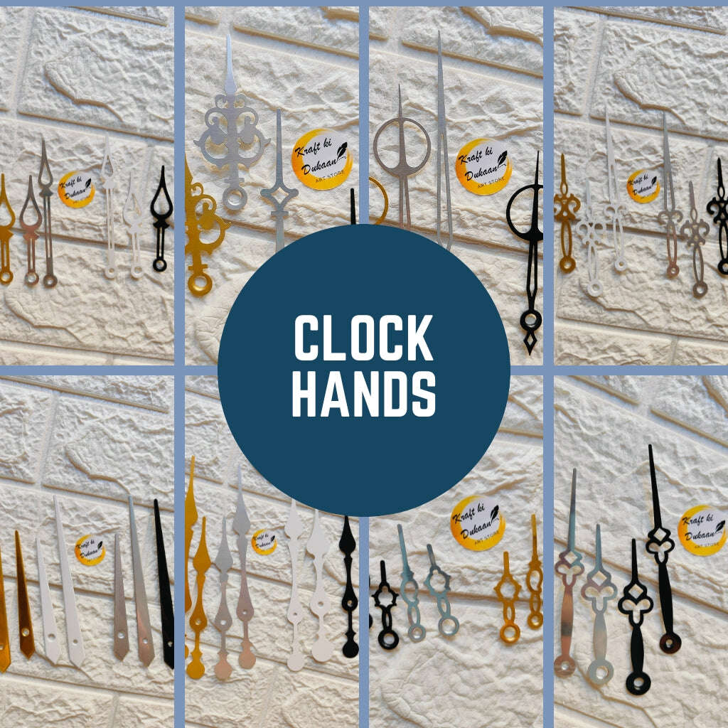 Variety of clock hands in different styles and colors available to buy clock hands online