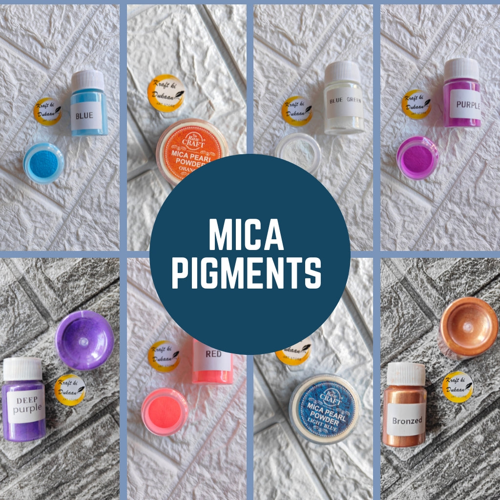 Vibrant Mica Pigments for Resin Art Collection Featuring Various Color Options in Jars