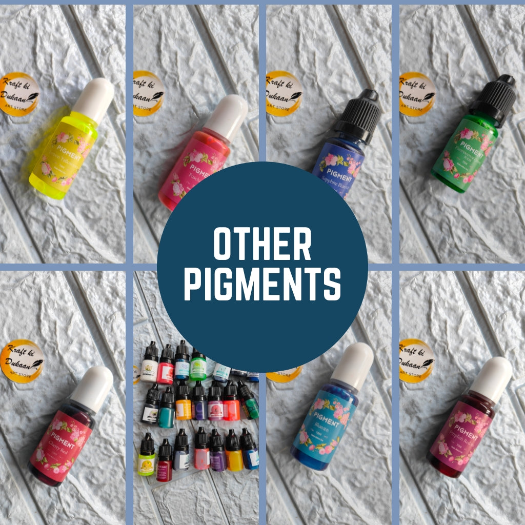 Colorful Collection of Other Pigments for Resin Art Pigments Including Various Shades and Bottles
