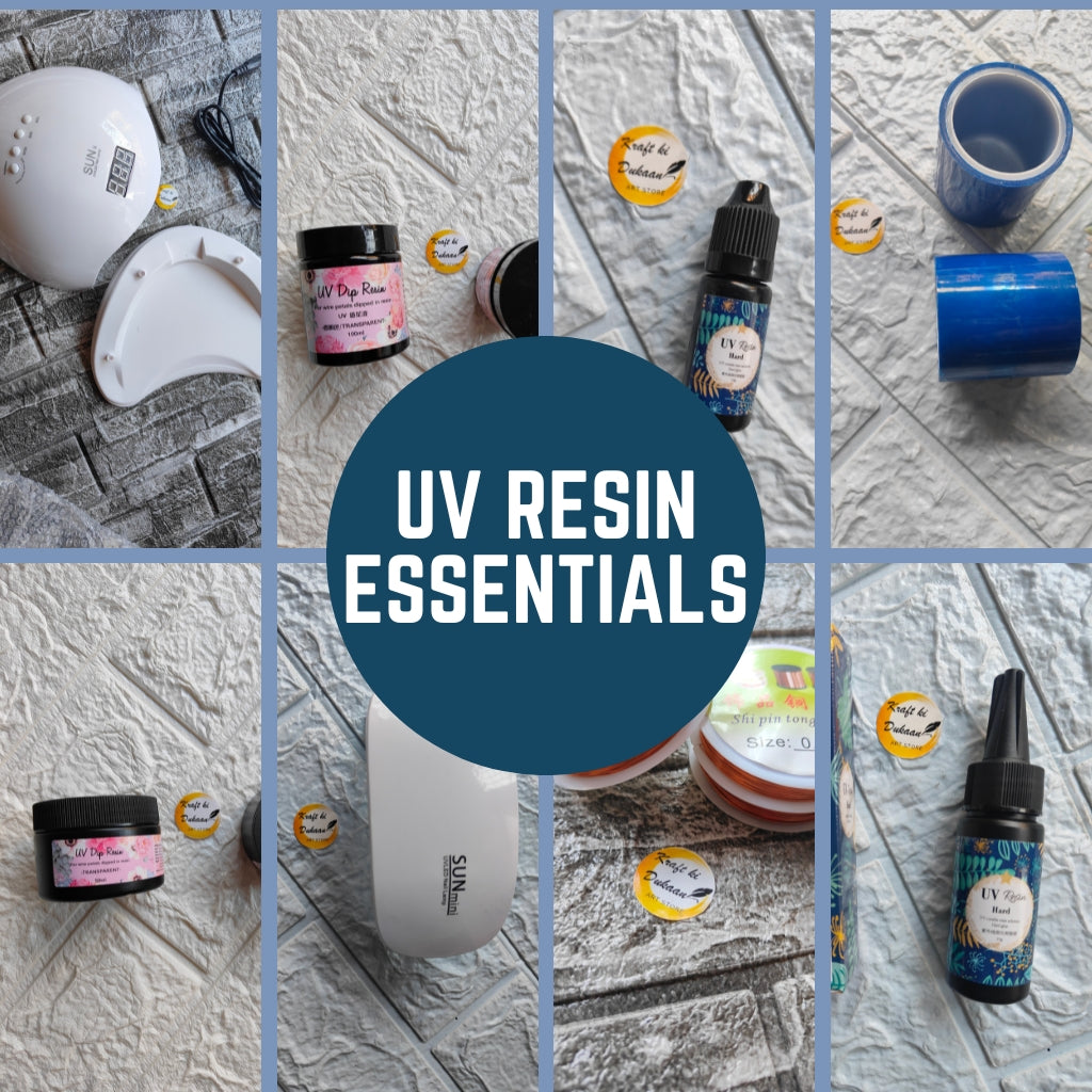 UV Resin Art Supplies Collection Including Essential Tools and Materials for Creative Projects
