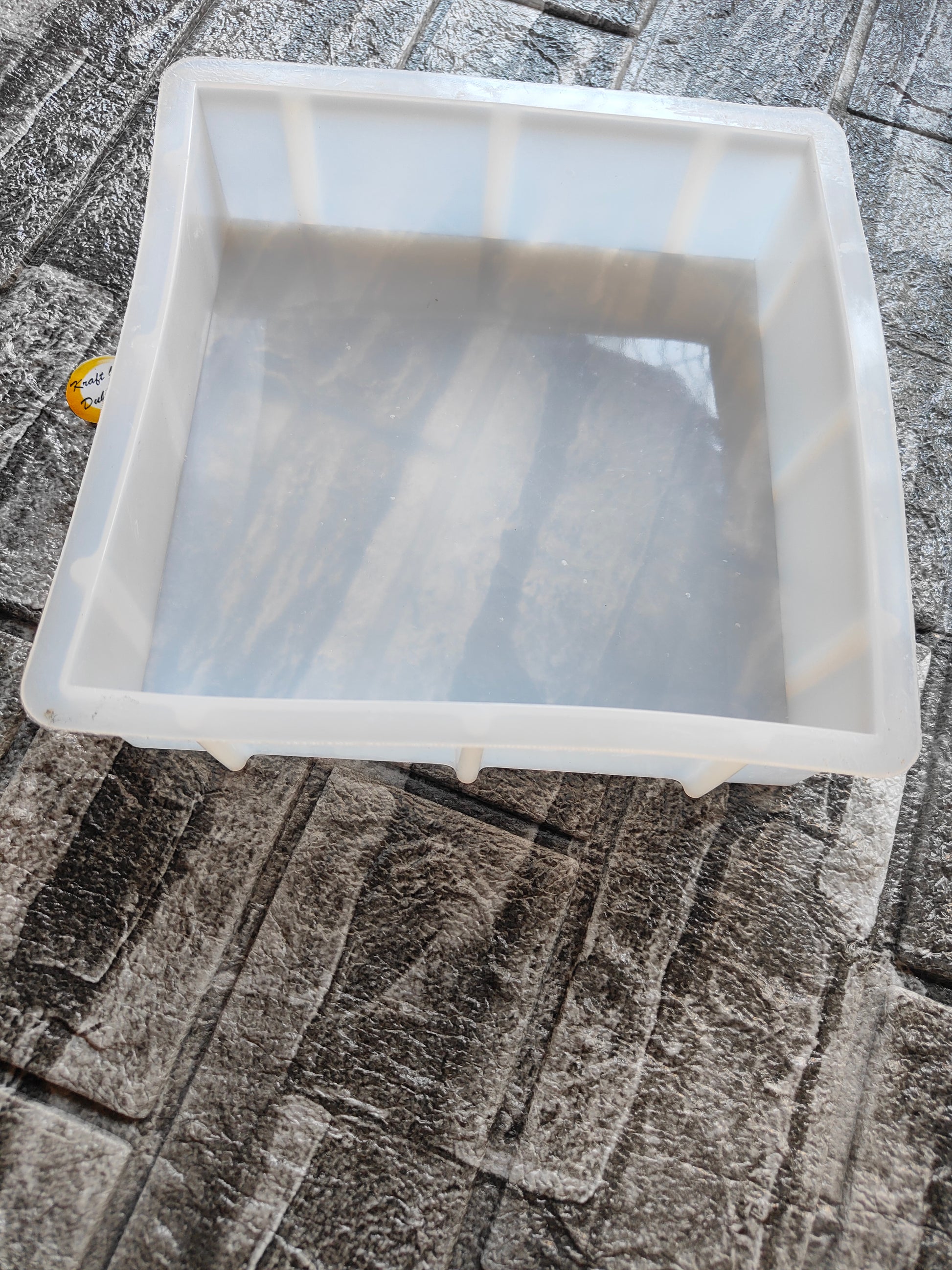 8 inch deep square resin mold made from durable silicone material for crafting projects