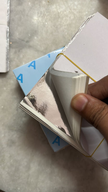 Metallic Foil Flakes Sheet A2 - Kraft ki Dukaan