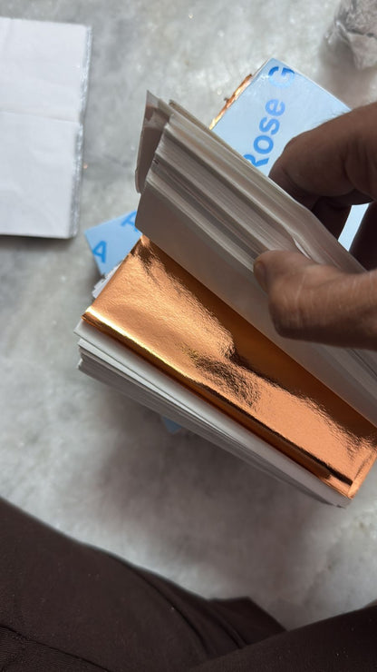 Metallic Foil Flakes Sheet A2 - Kraft ki Dukaan