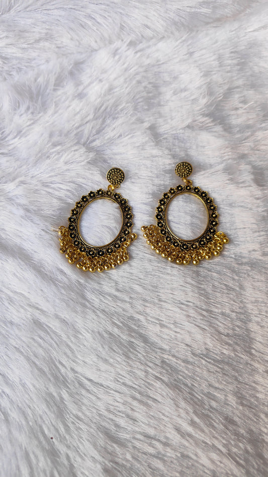 Golden Jhumka without Beads A4