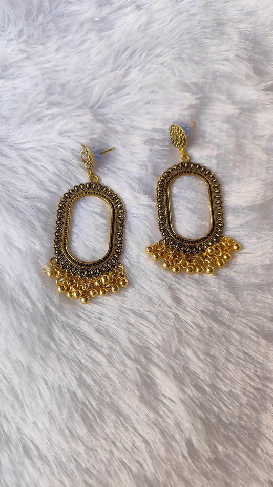 Golden Jhumka without Beads A3