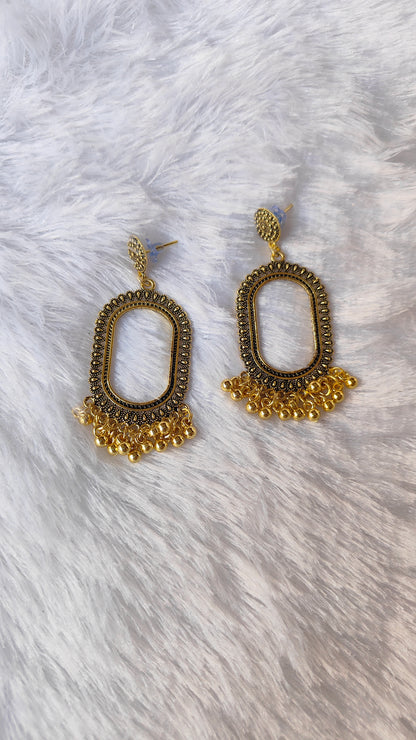 Golden Jhumka without Beads A3
