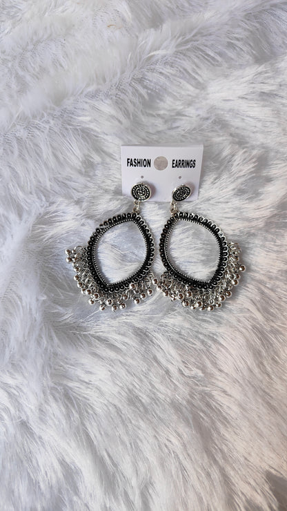 Silver Jhumka without Beads A12