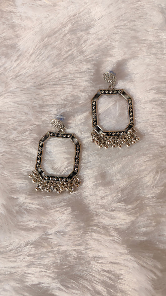 Silver Jhumka without Beads A11