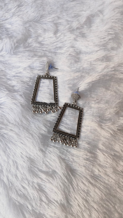 Silver Jhumka without Beads A10