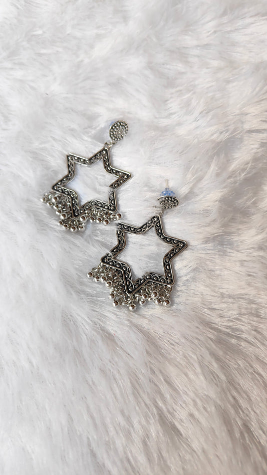 Silver Jhumka without Beads A9