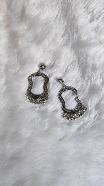 Silver Jhumka without Beads A8