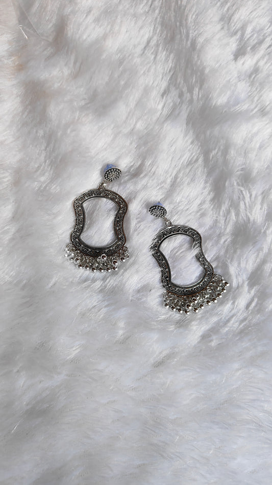 Silver Jhumka without Beads A8
