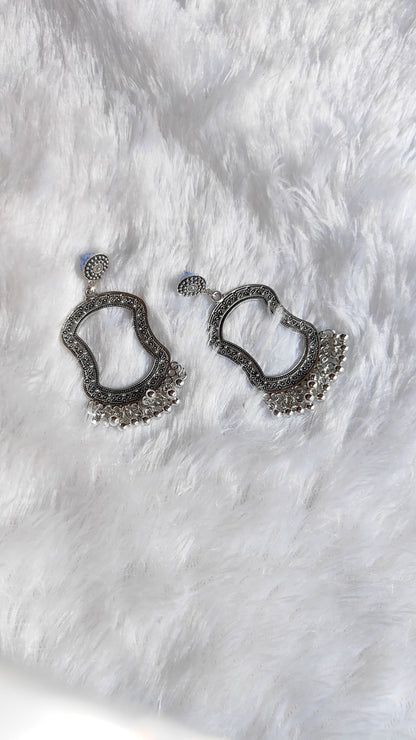Silver Jhumka without Beads A8