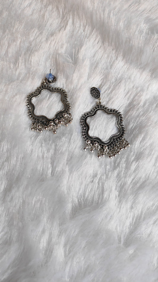 Silver Jhumka without Beads A7