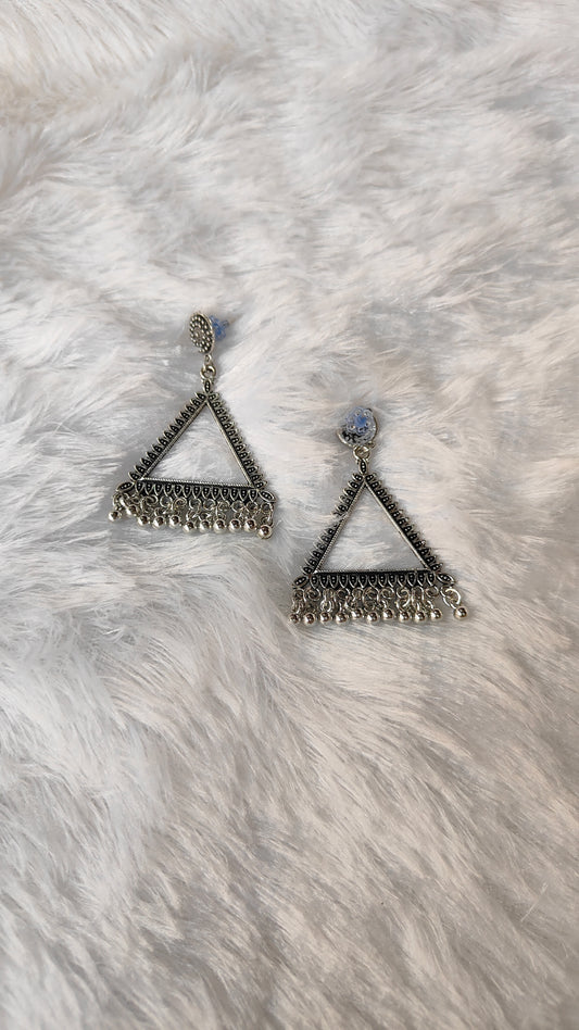 Silver Jhumka without Beads A2
