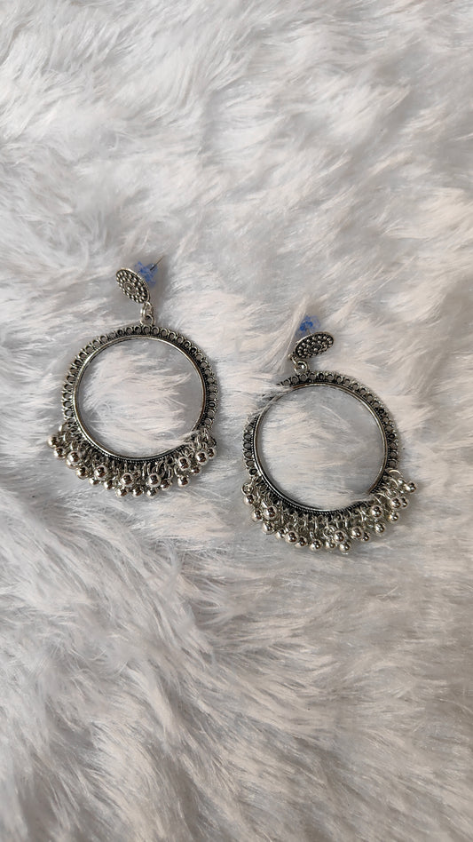 Silver Jhumka without Beads A1