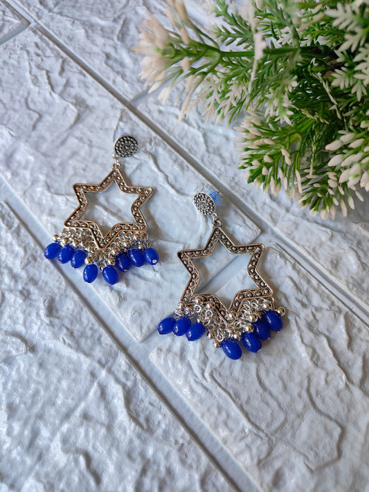 Silver Jhumka with Beads A26