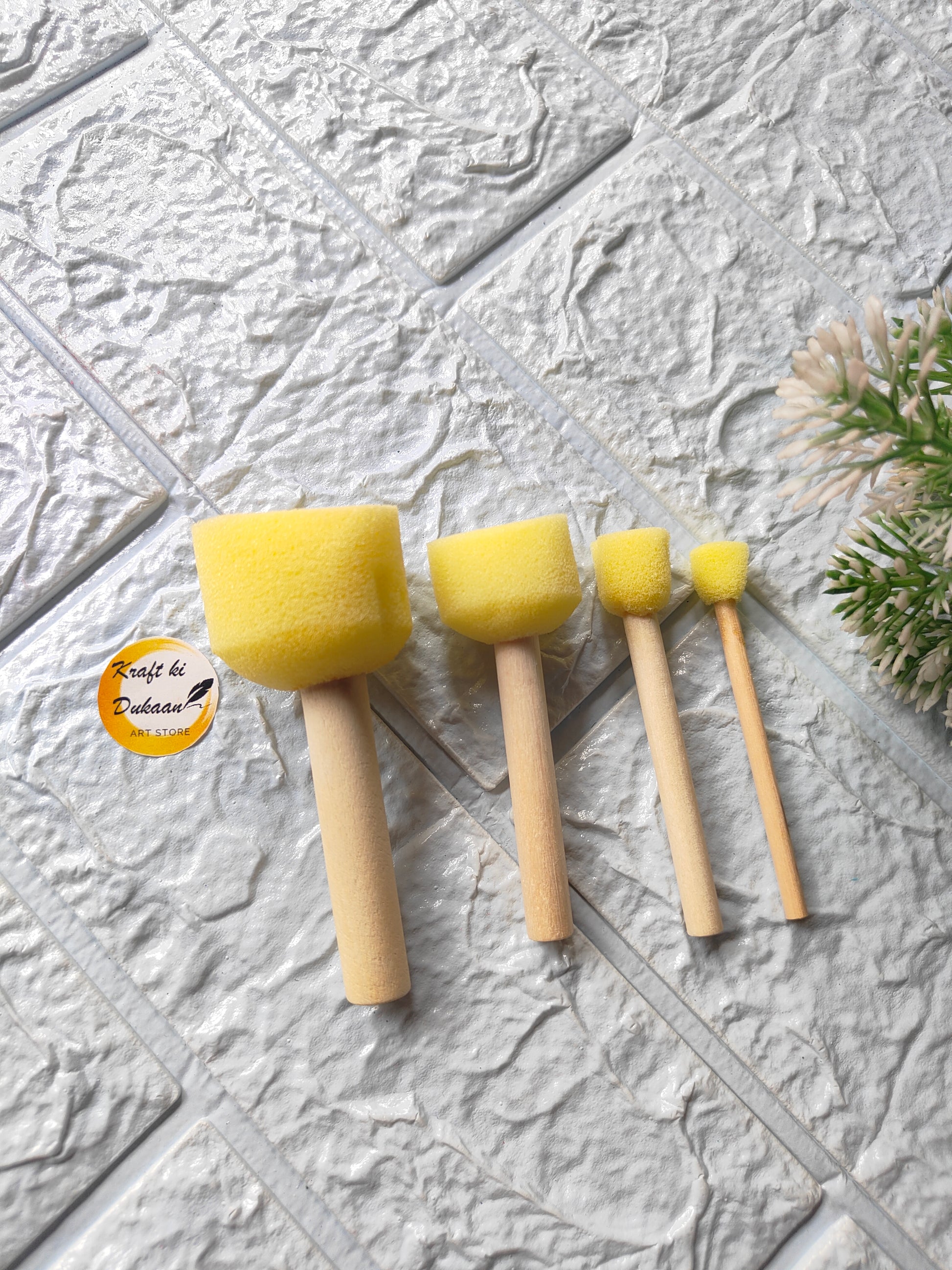 Sponge Brush 4PC Set - Kraft ki Dukaan