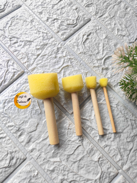 Sponge Brush 4PC Set - Kraft ki Dukaan