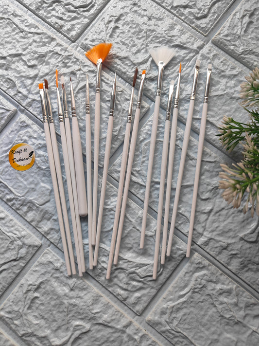 Art Brush 15PC Set - Kraft ki Dukaan
