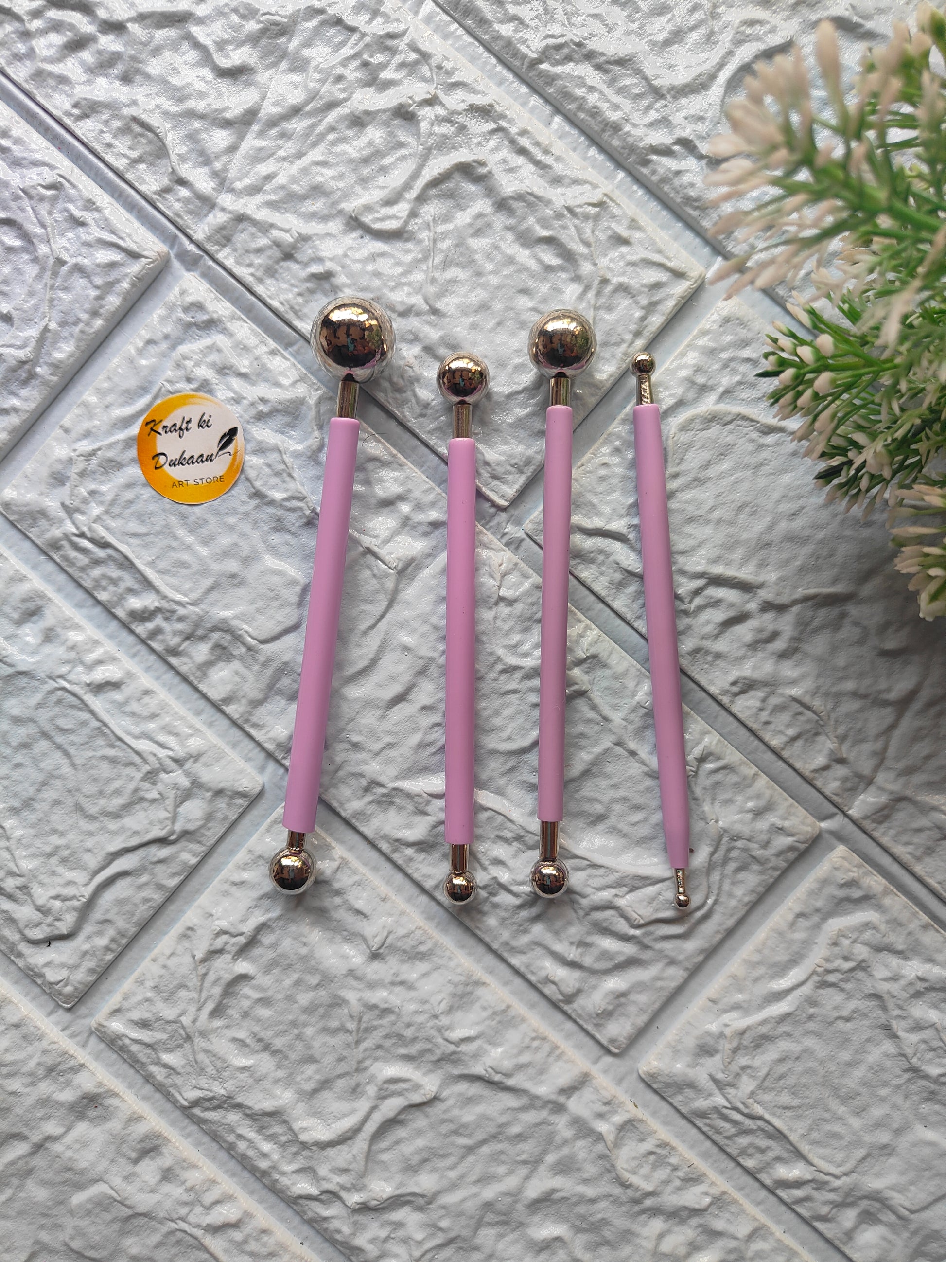 Clay Ceramic Modelling Tool 4PC Set - Kraft ki Dukaan