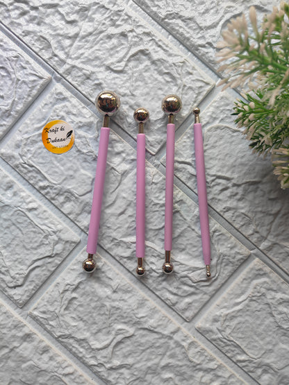 Clay Ceramic Modelling Tool 4PC Set - Kraft ki Dukaan
