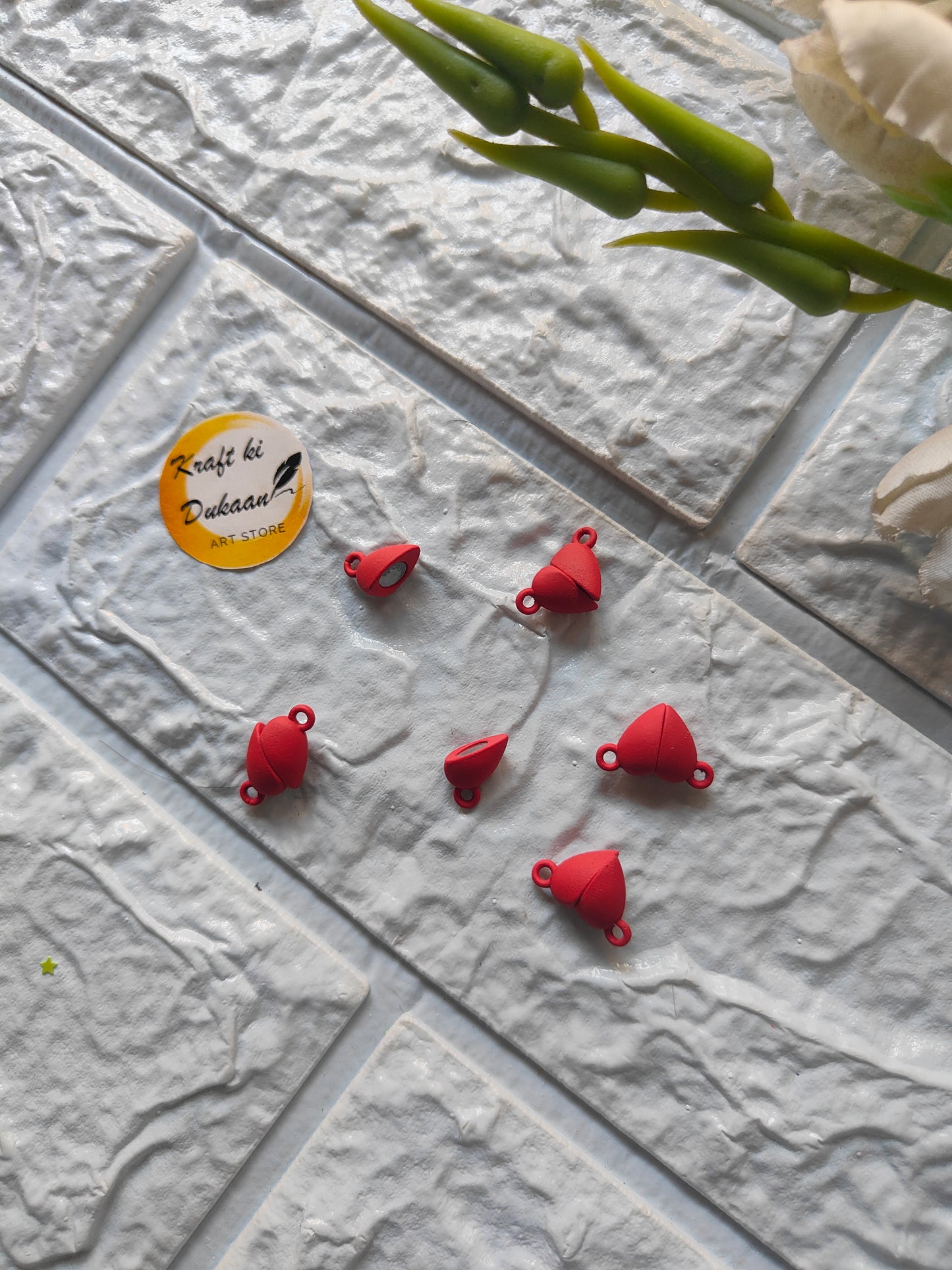 Magnetic Heart Charms Pendant 5PC Set - Kraft ki Dukaan