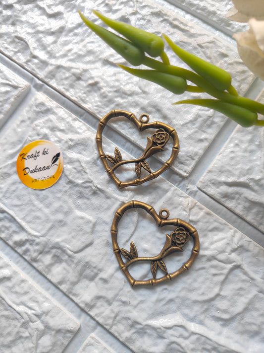 Mix Heart Shape Antique Pendant 22PC Set - Kraft ki Dukaan
