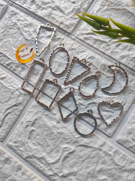 Open Bezel Pendant 10PC Set - Kraft ki Dukaan