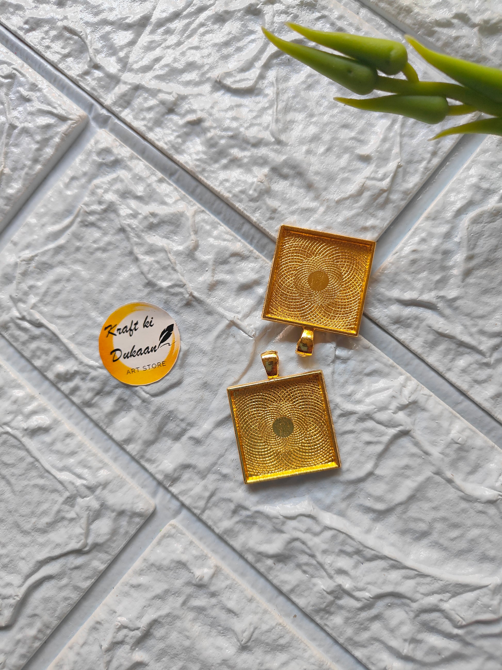 Bezel Pendant Tray Base 6PC Set A - Kraft ki Dukaan