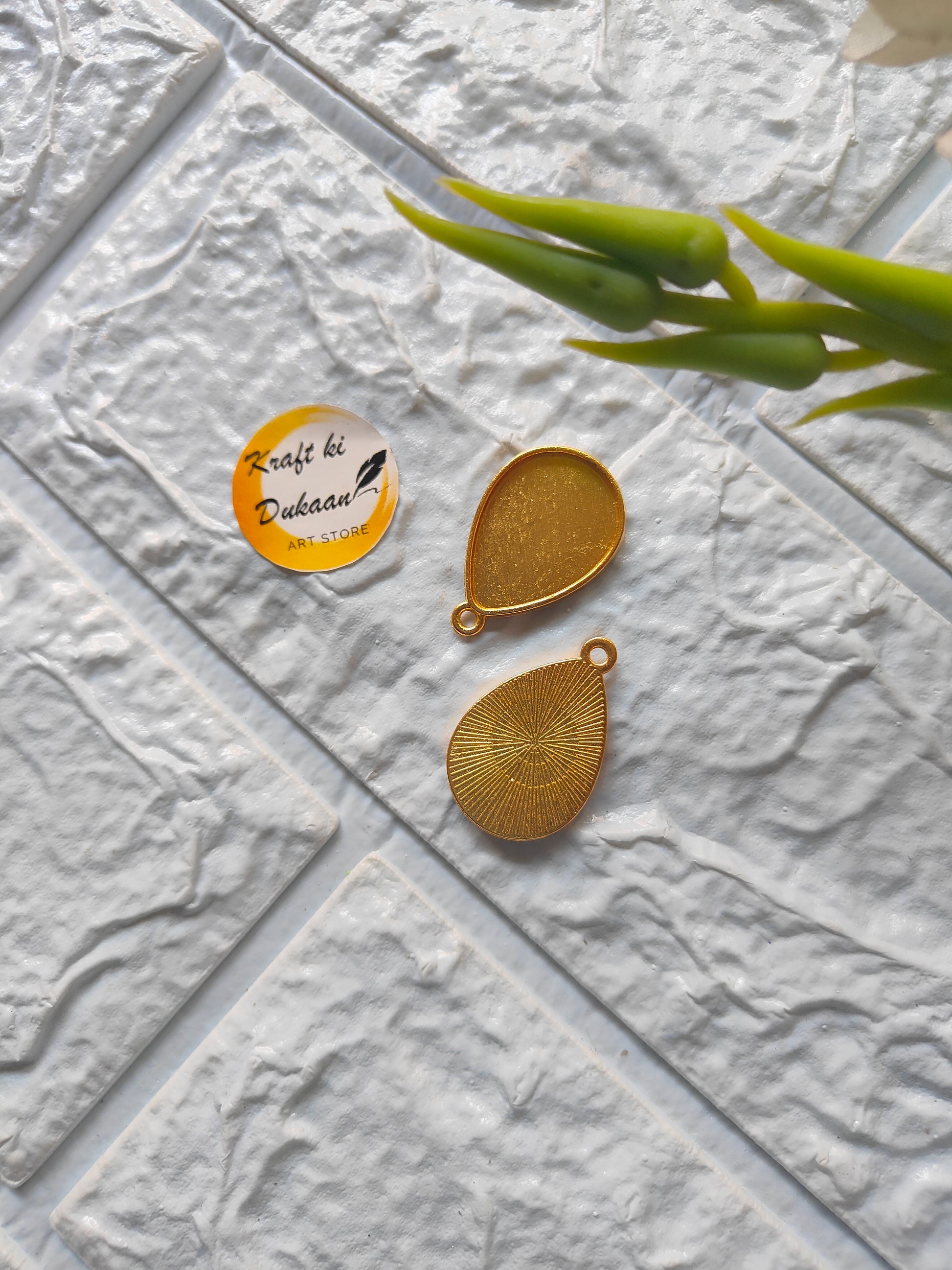 Bezel Pendant Tray Base 6PC Set A - Kraft ki Dukaan