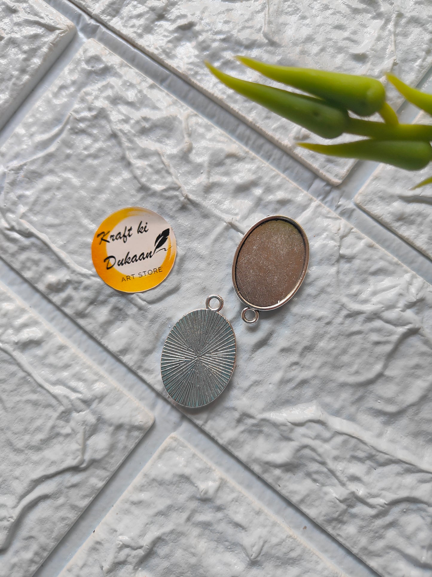 Bezel Pendant Tray Base 6PC Set A - Kraft ki Dukaan