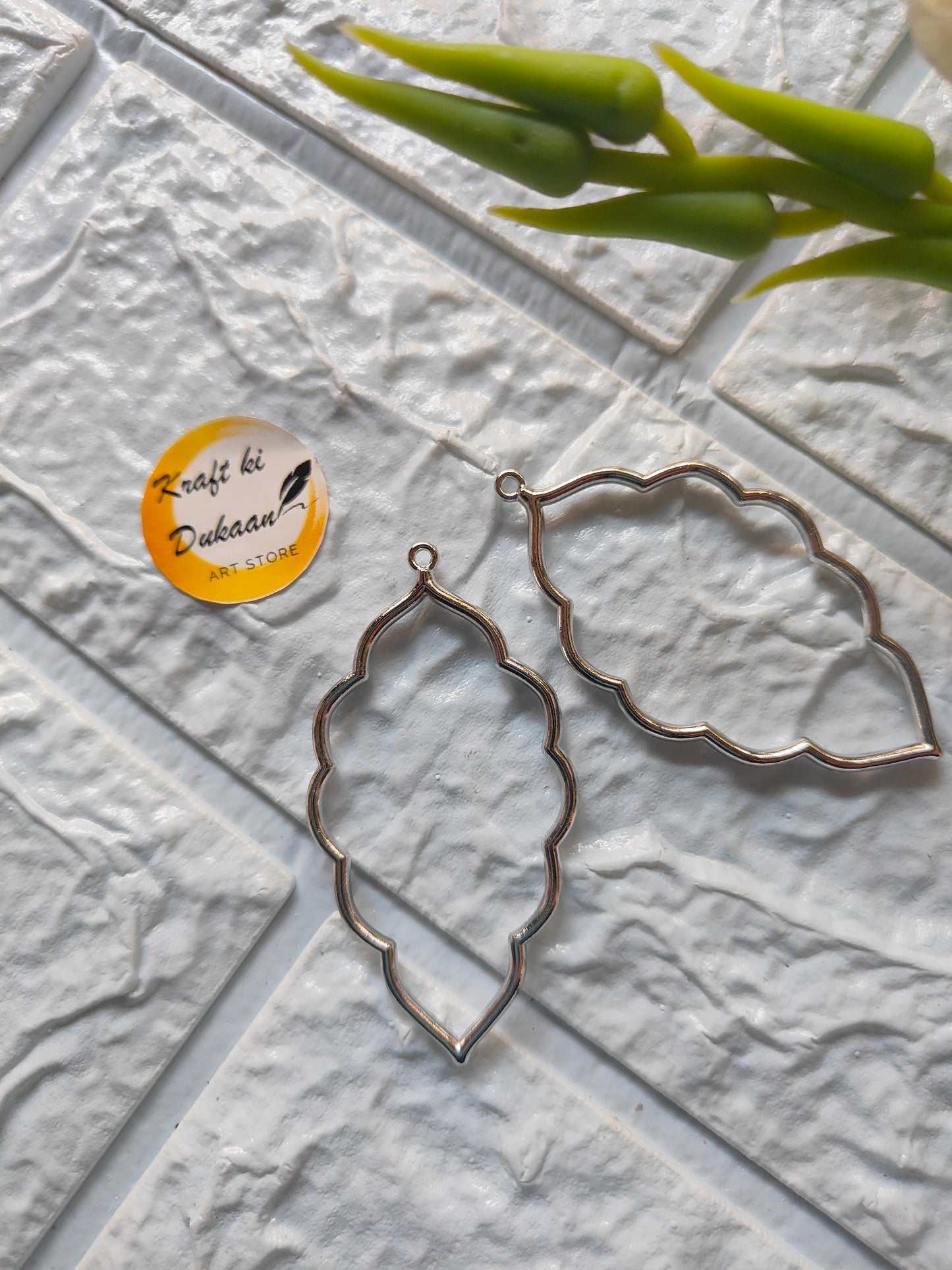 Leaf Shape Bezel Pendant 5PC Set - Kraft ki Dukaan