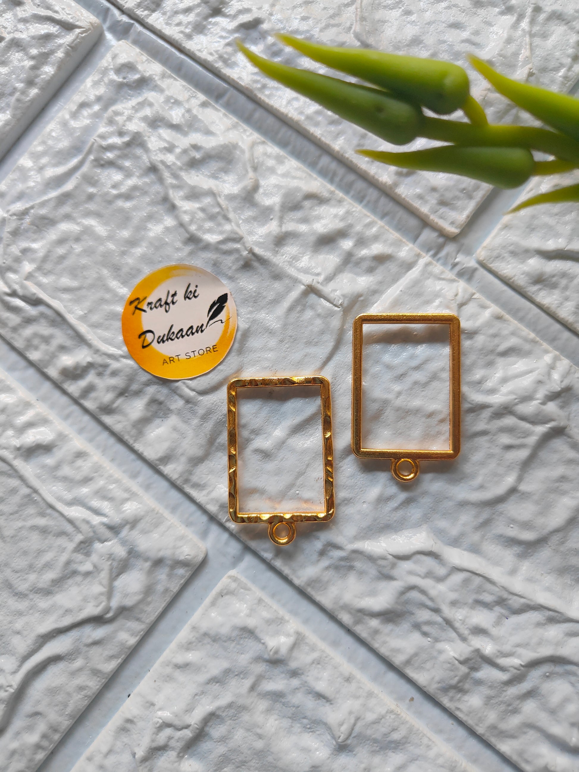 Rectangle Bezel Pendant 5PC Set A - Kraft ki Dukaan
