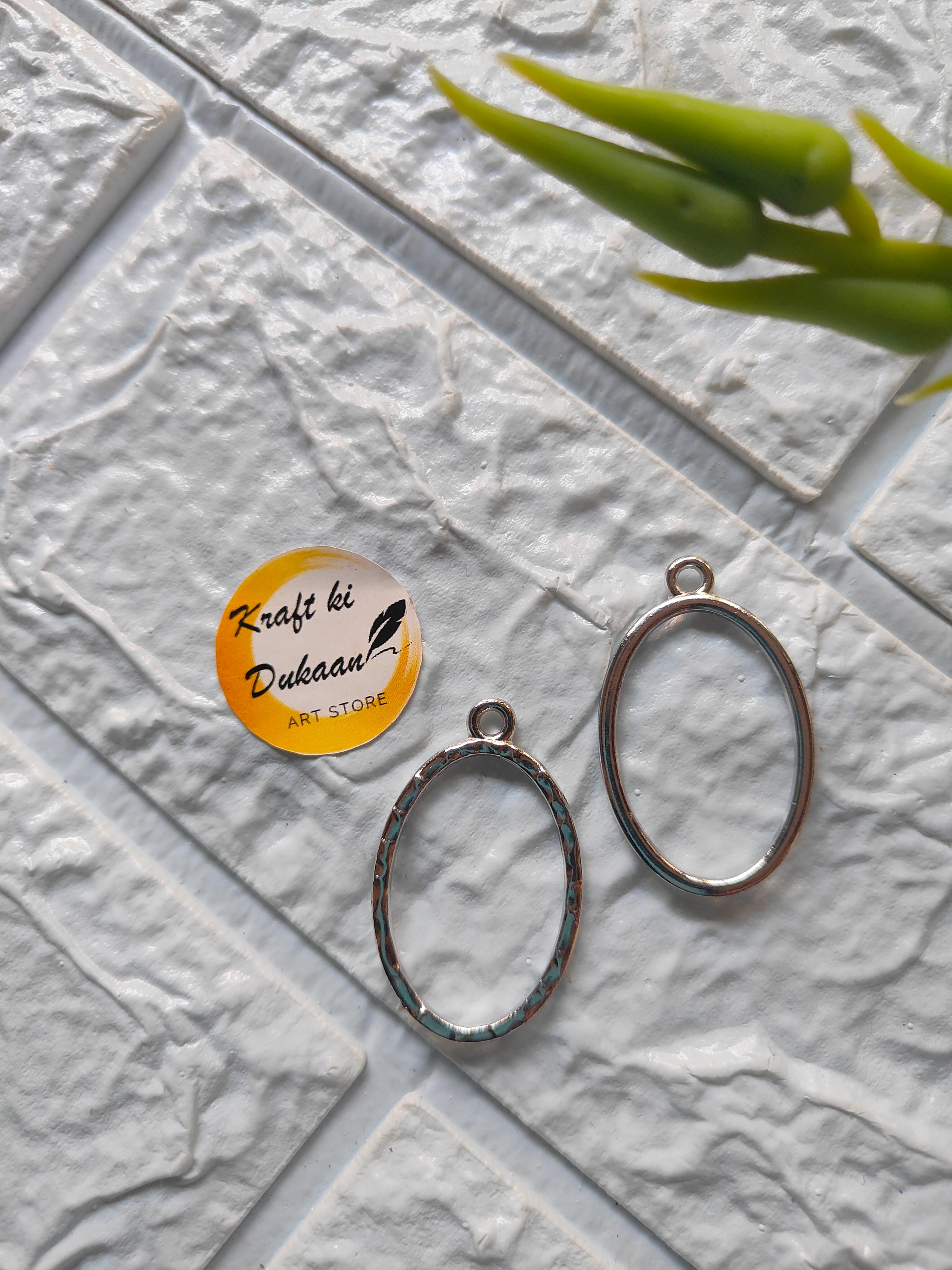 Oval Shape Bezel Pendant 5PC Set - Kraft ki Dukaan