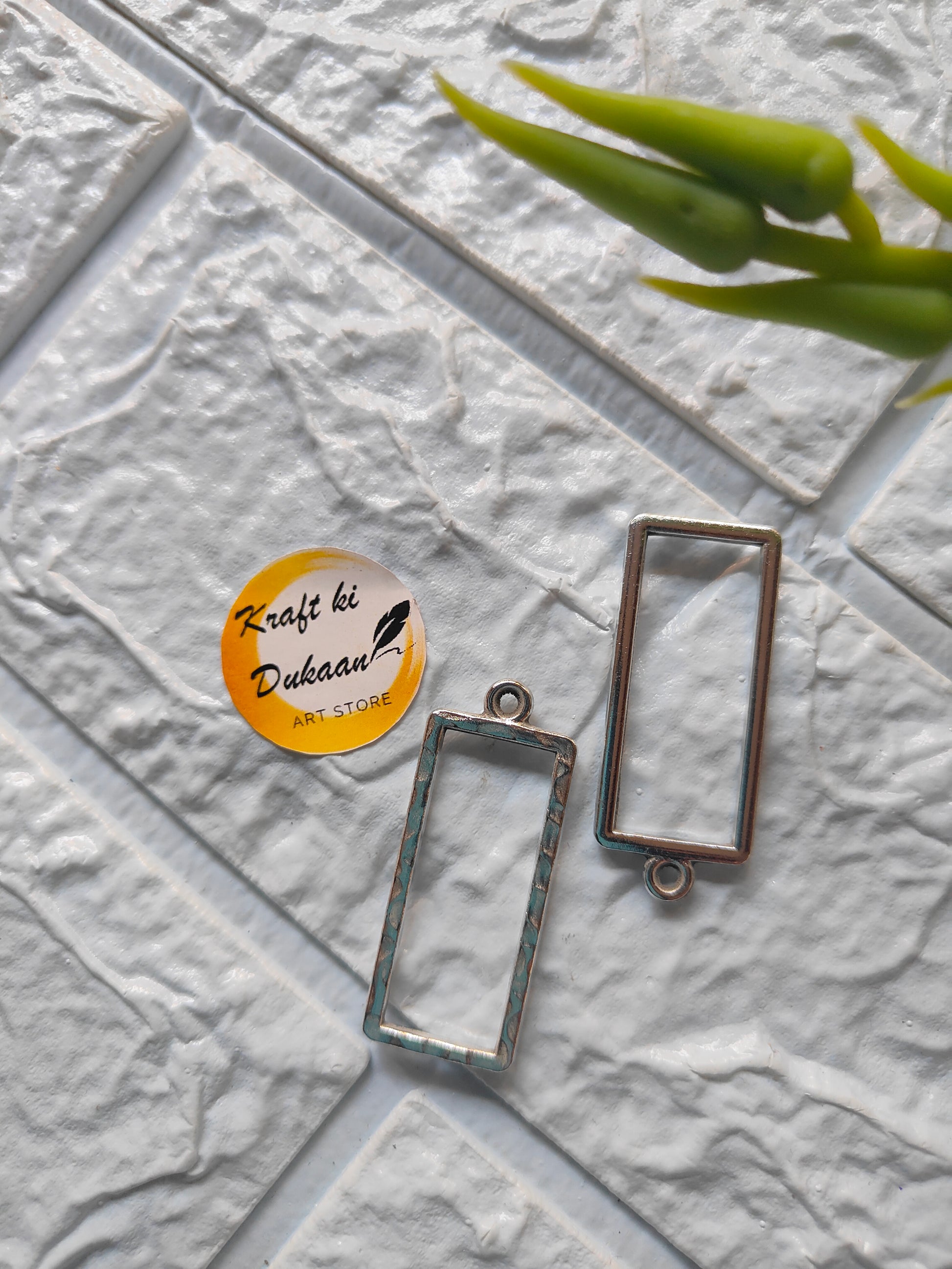 Rectangle Bezel Pendant 5PC Set B - Kraft ki Dukaan