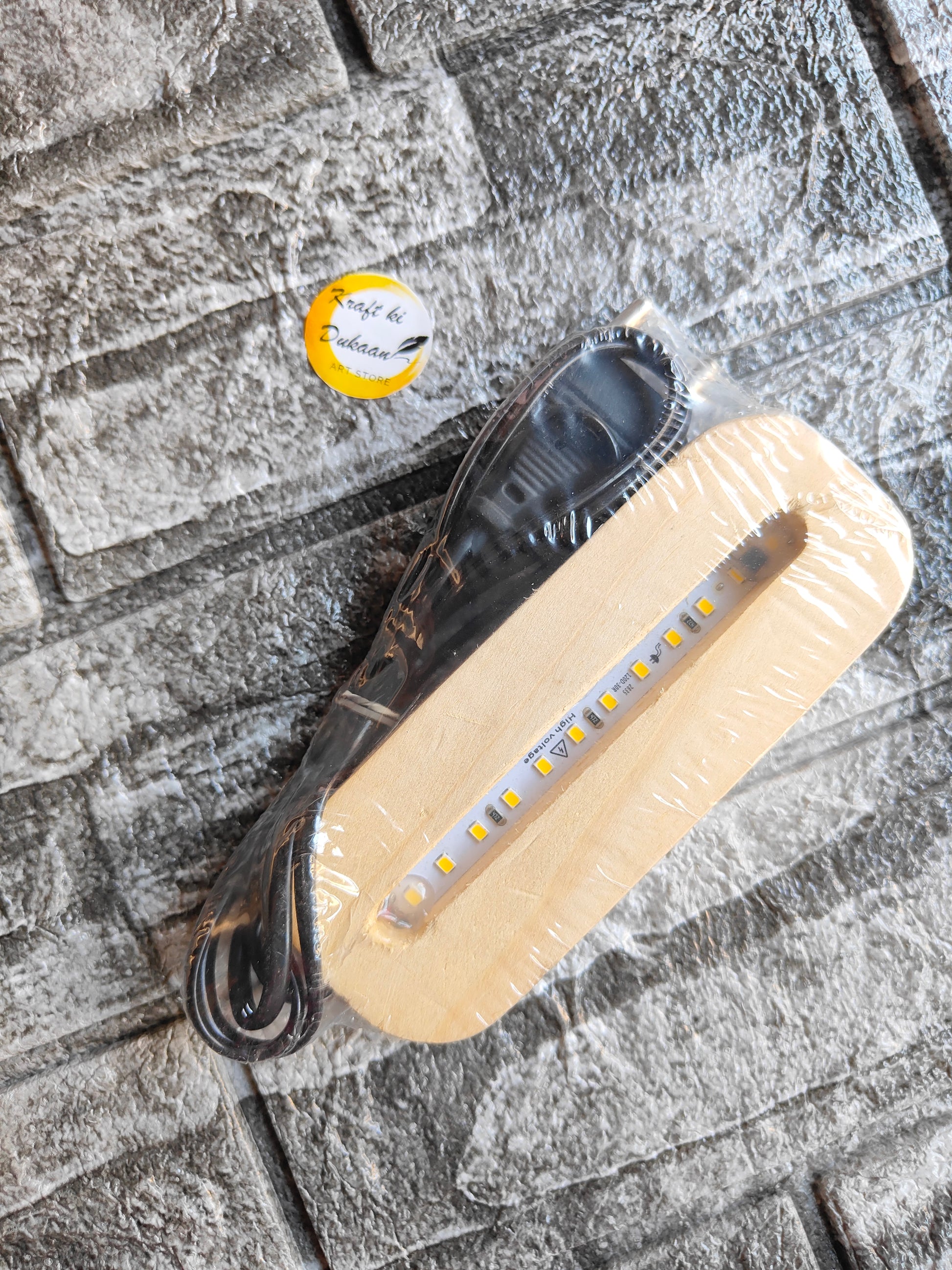 Wooden Stand with LED Light - Kraft ki Dukaan