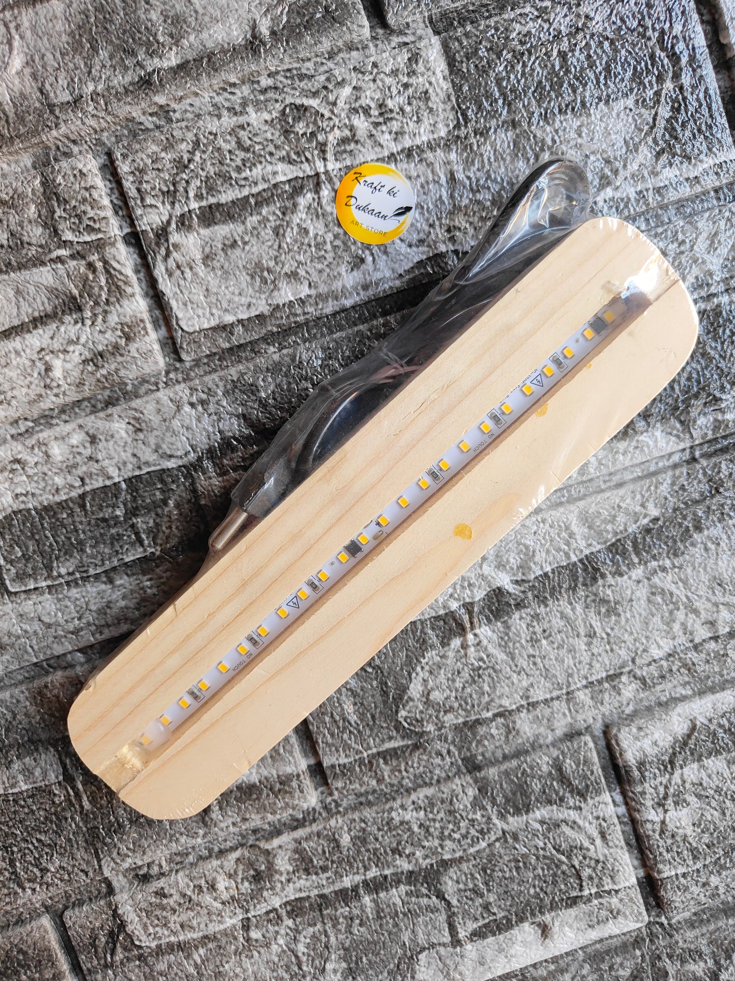 Wooden Stand with LED Light - Kraft ki Dukaan