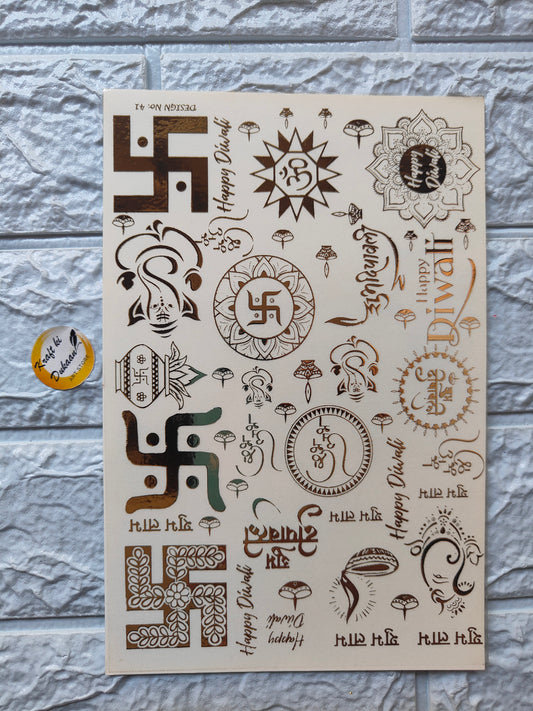 Gold Sticker A5 size - D24 - Kraft ki Dukaan