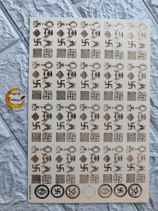 Gold Sticker A5 size - D5 - Kraft ki Dukaan