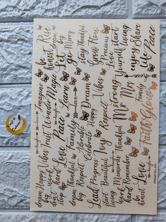 Gold Sticker A5 size - D11 - Kraft ki Dukaan