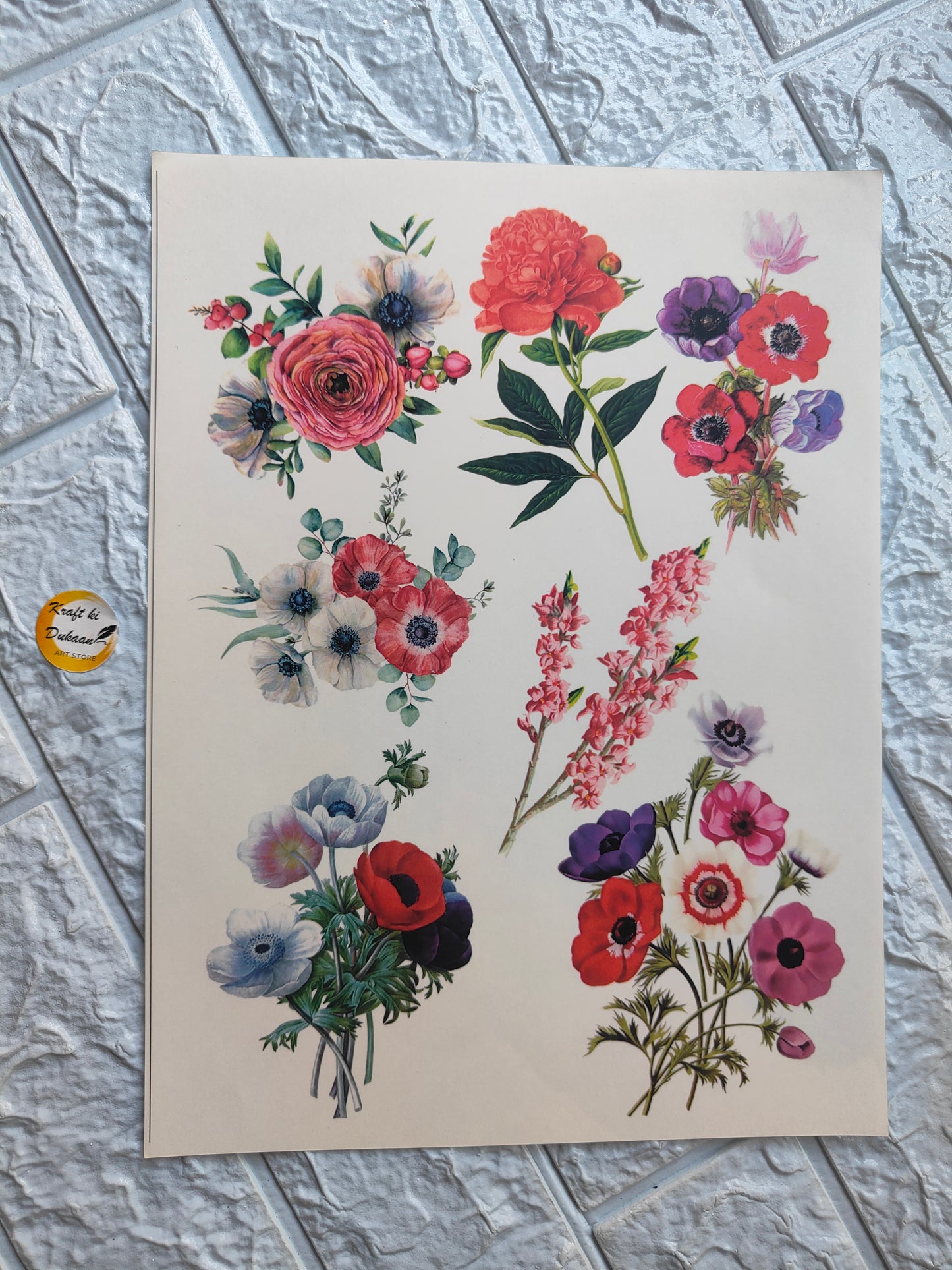 Colour Sticker A4 size - A10 - Kraft ki Dukaan