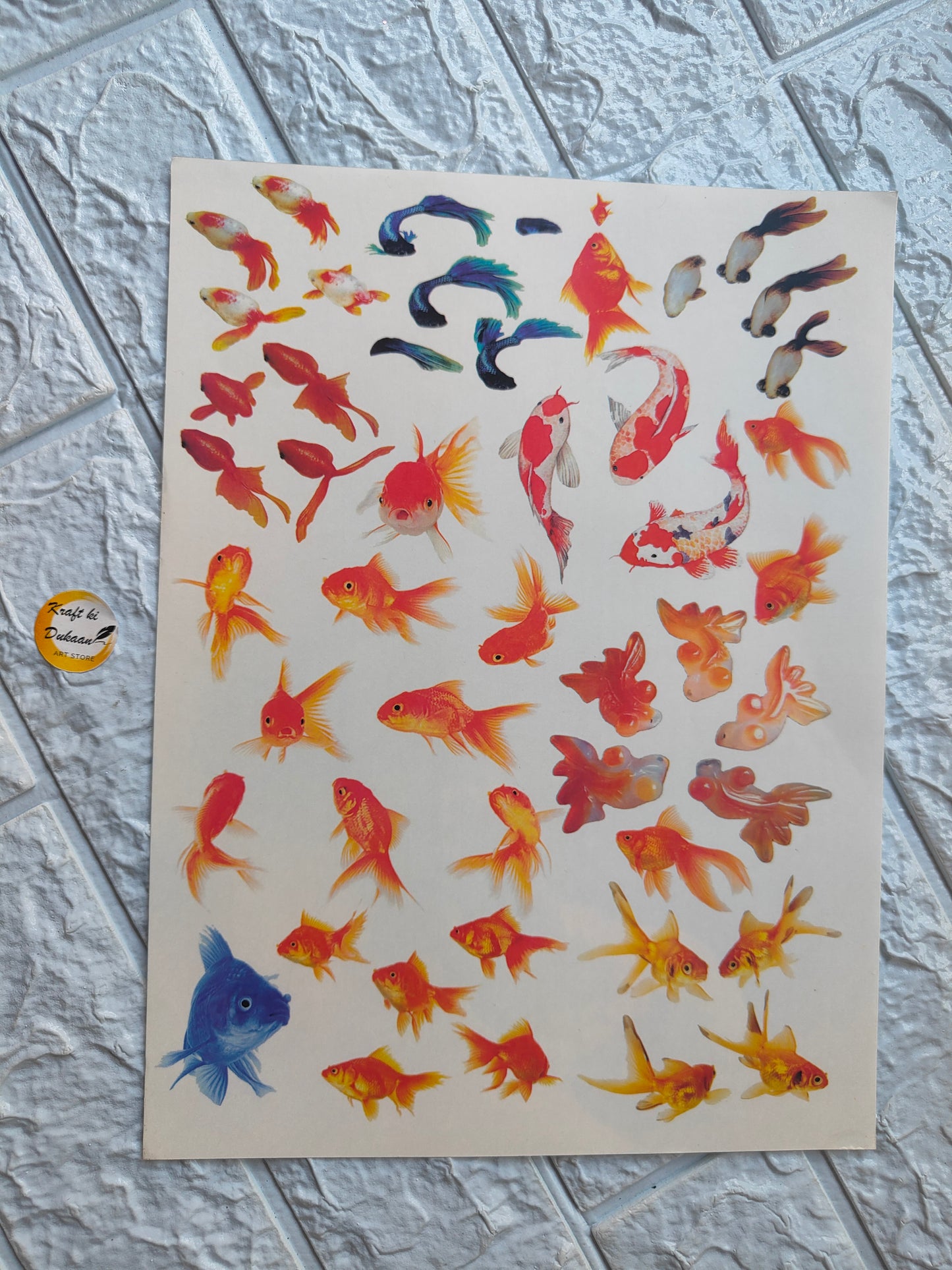 Colour Sticker A4 size - A15 - Kraft ki Dukaan