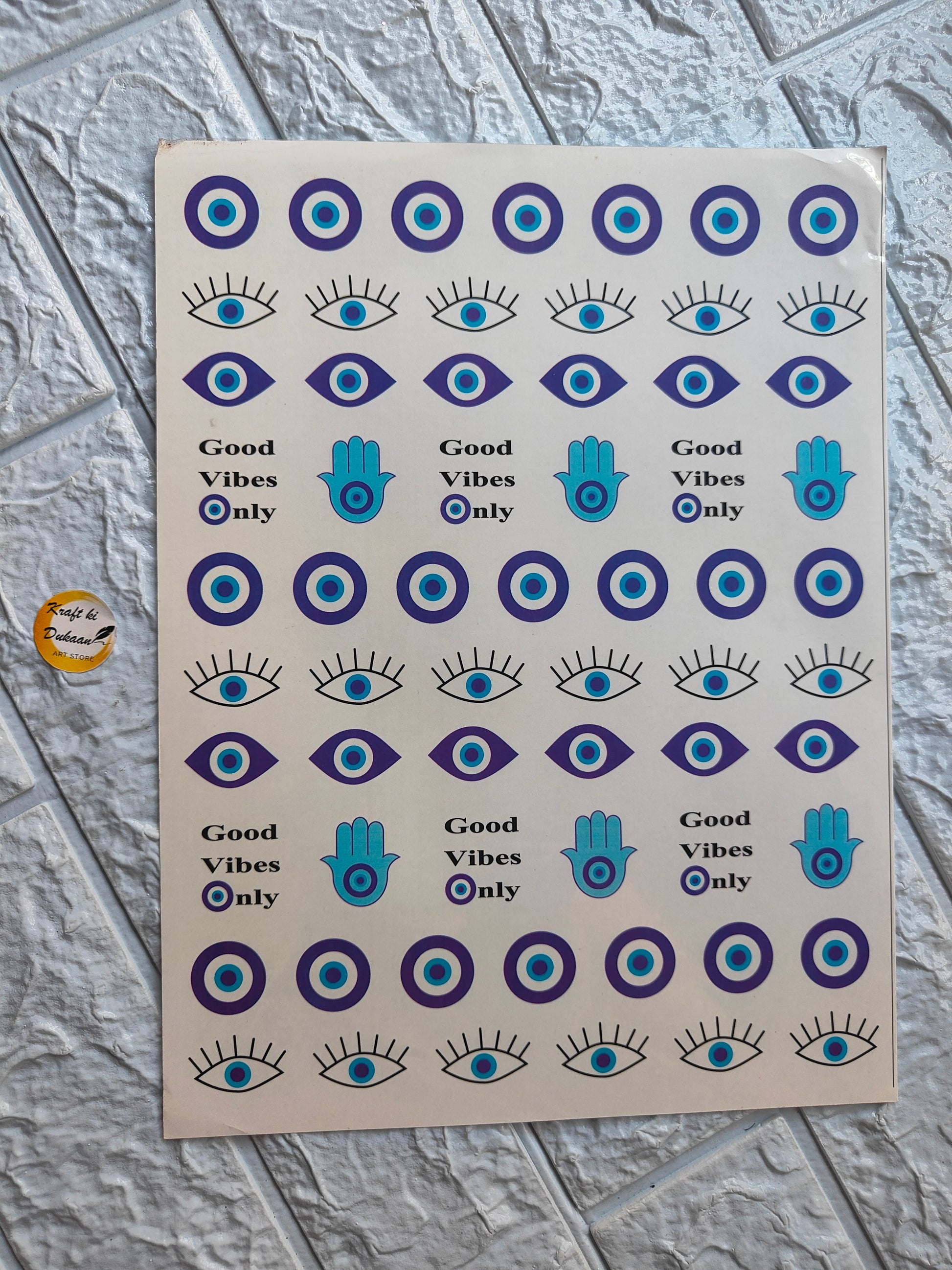 Colour Sticker A4 size - A6 - Kraft ki Dukaan