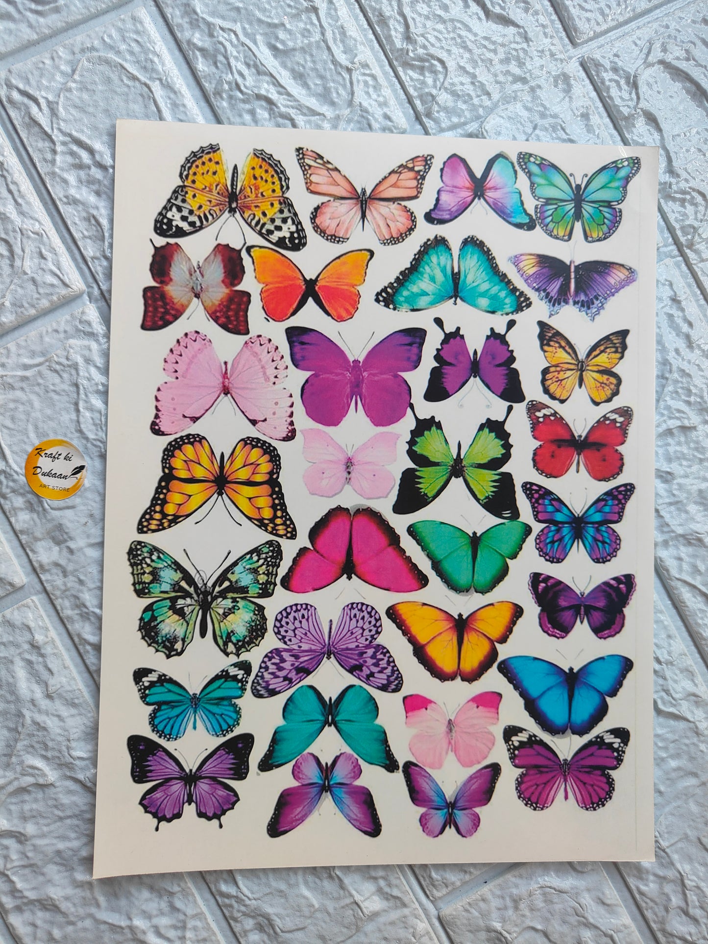 Colour Sticker A4 size - A7 - Kraft ki Dukaan